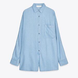 Zara TRF Denim Romper